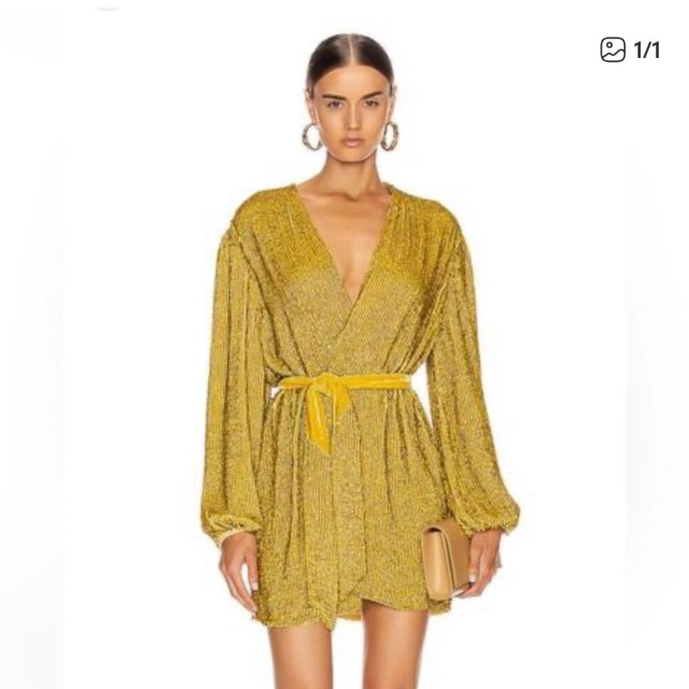 Retrofete Gabrielle Sequin Robe Dress Size L